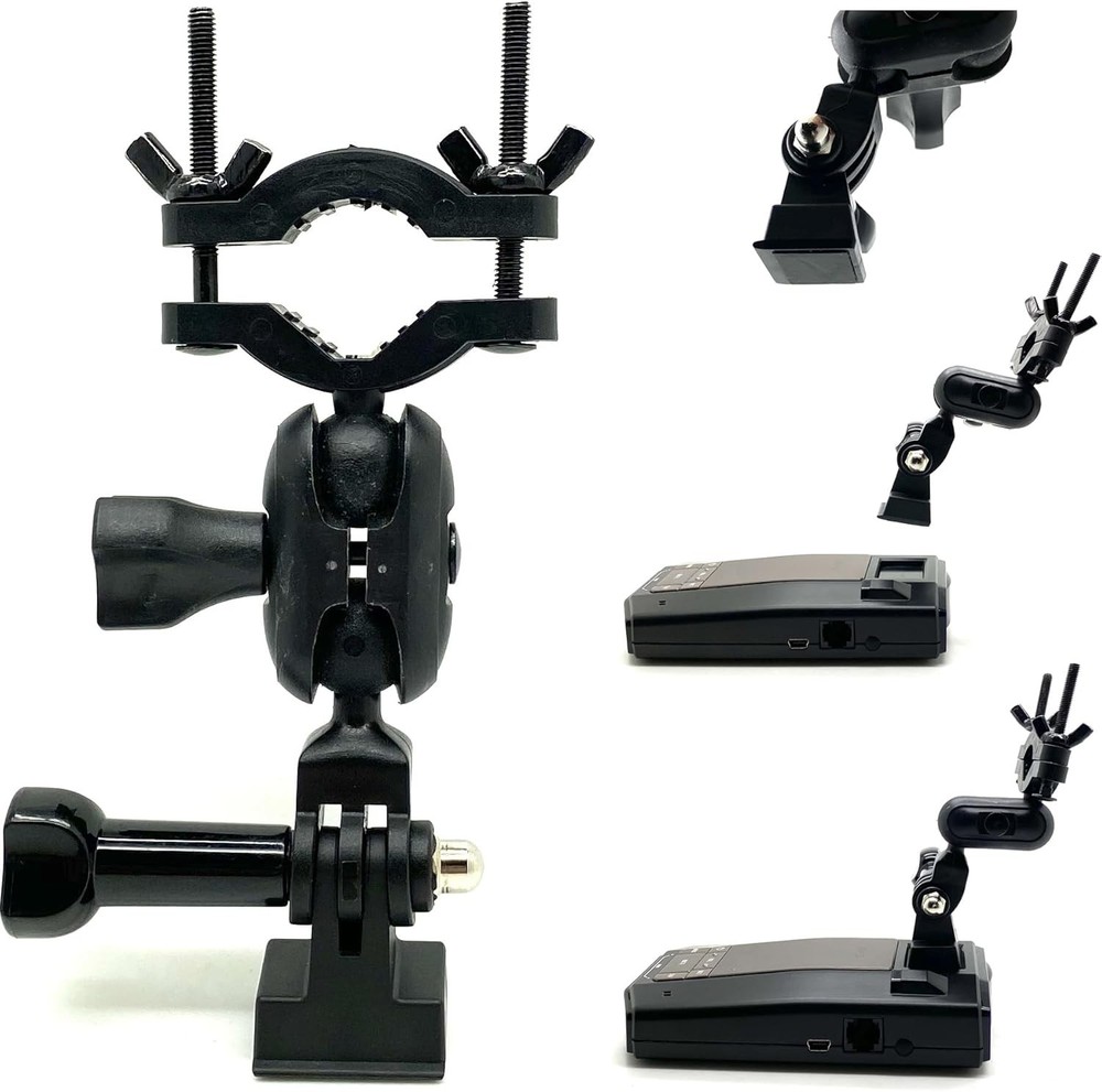 Rearview mirror radar detector mount bracket with magnet connection