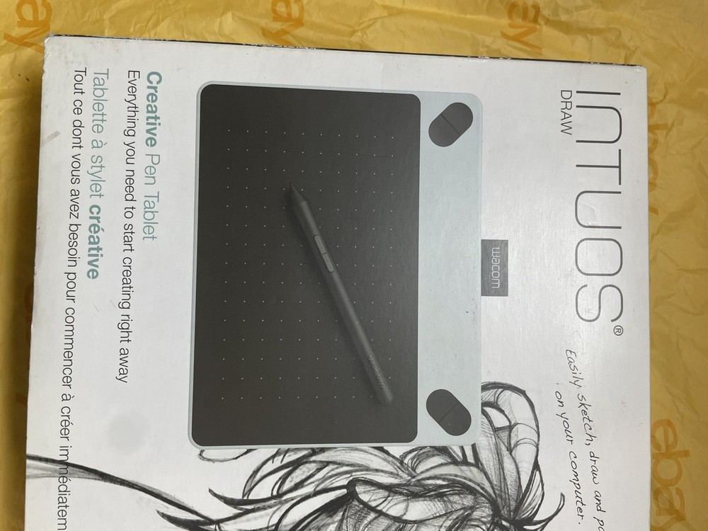 Wacom Intuos Draw Creative Graphics Tablet Small White- CTL490