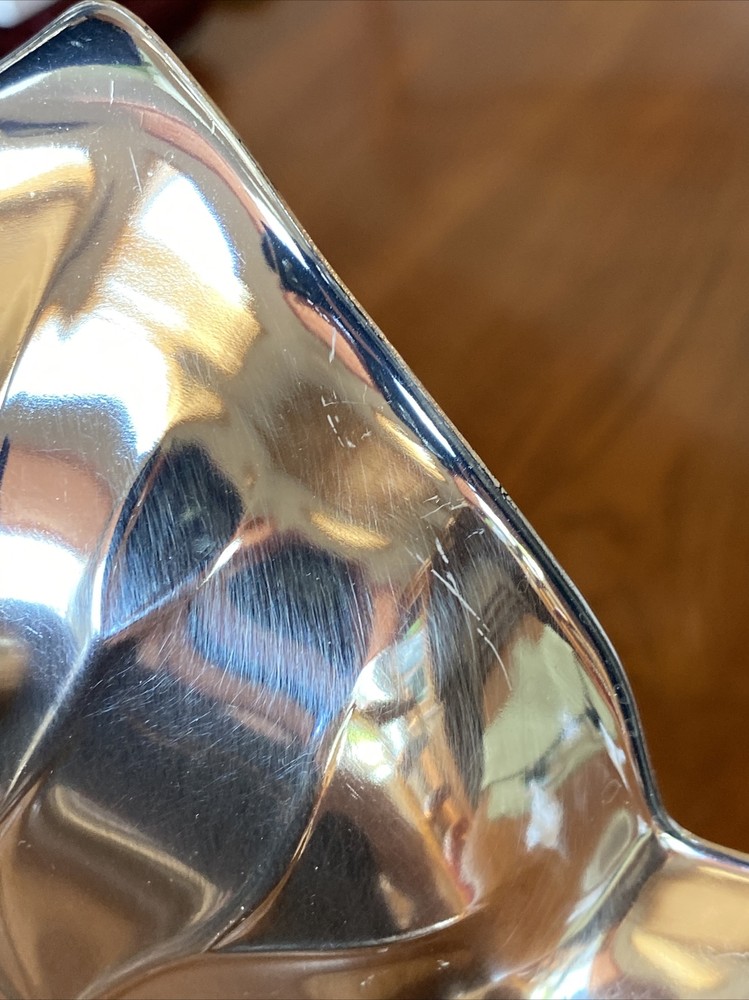 WMF Germany EP BRASS Brushed SilverPlate Footed Grapes 🍇 Handled Leaf Vein Dish