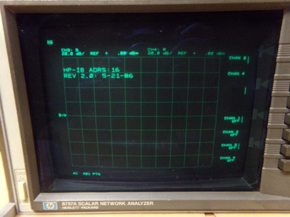 Hewlett Packard 8757A 2 Scalar Network Analyzer