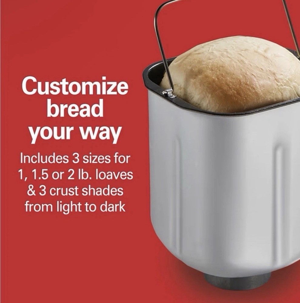 Hamilton Beach Digital Bread Maker 2lb Artisan Gluten-Free 14 Settings NEW