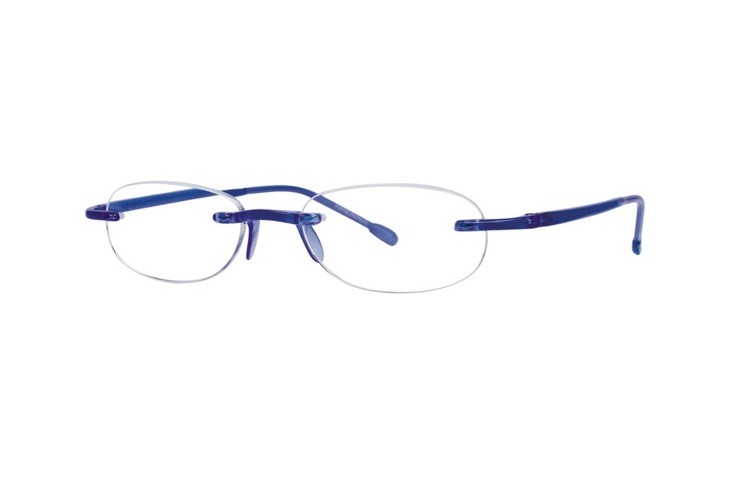 Scojo New York Gels Reading Glasses Rimless Lightweight 73520 Cobalt +2.00