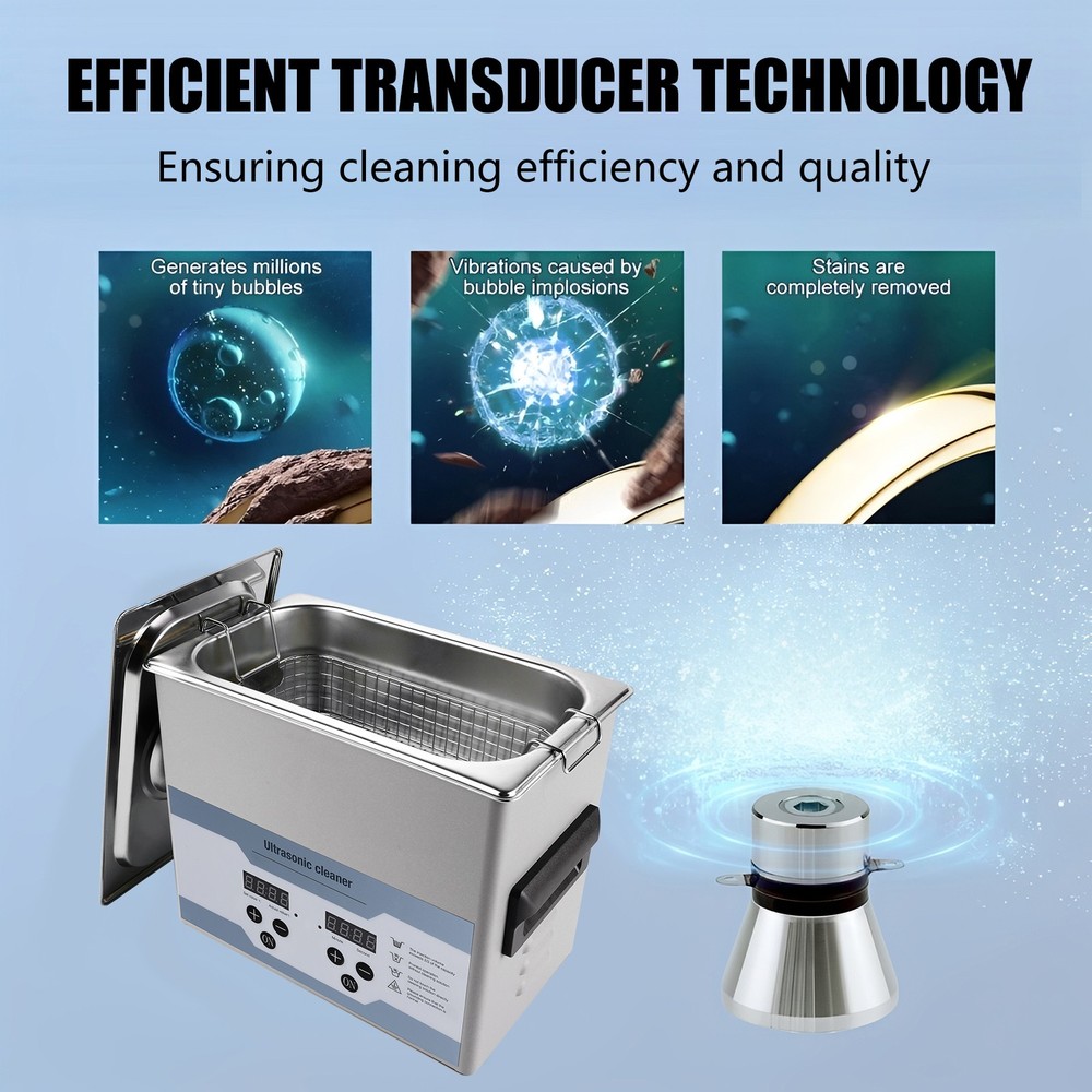 3.2L Ultrasonic Cleaner with Timer Heating Machine Digital Sonic Cleaner US