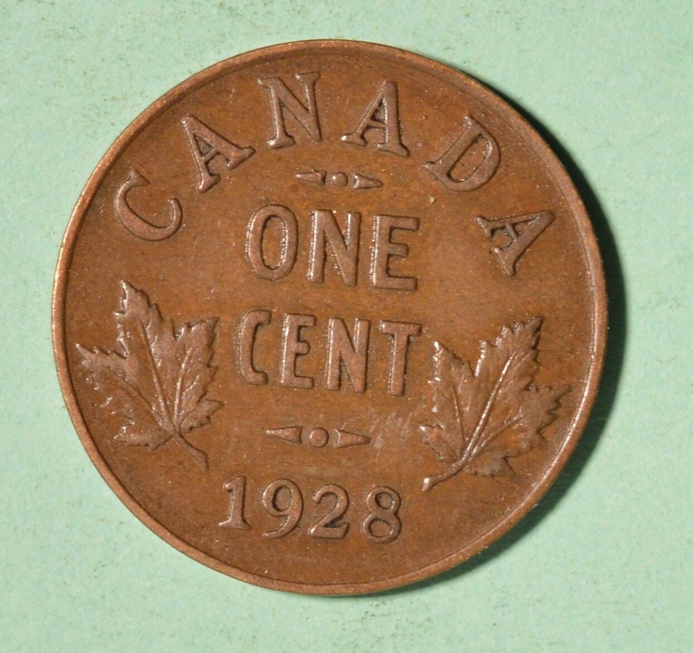 1928 Canada Copper Cent - circulated - Nice Higher Grade - INV#B-203