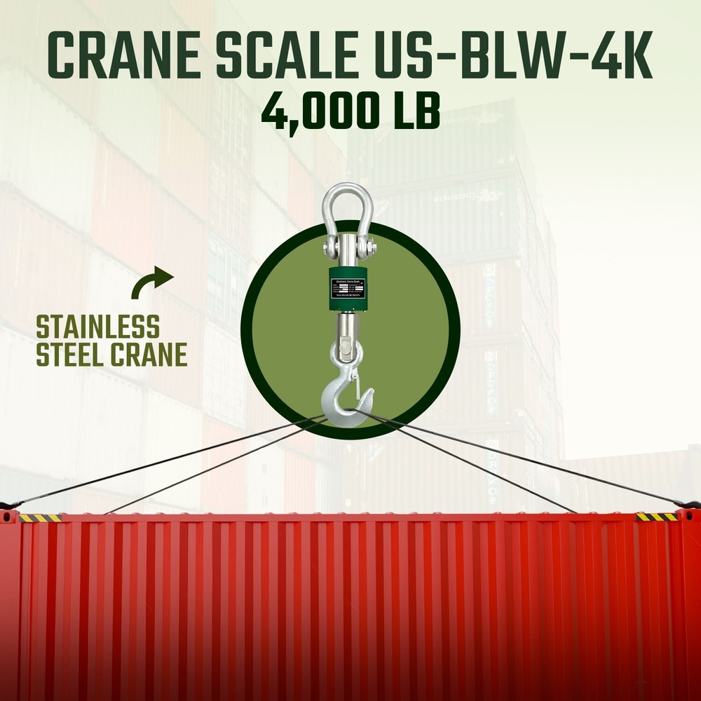 Washdown Safe 4,000 lb Crane Scale LCD with Android App & Certificate