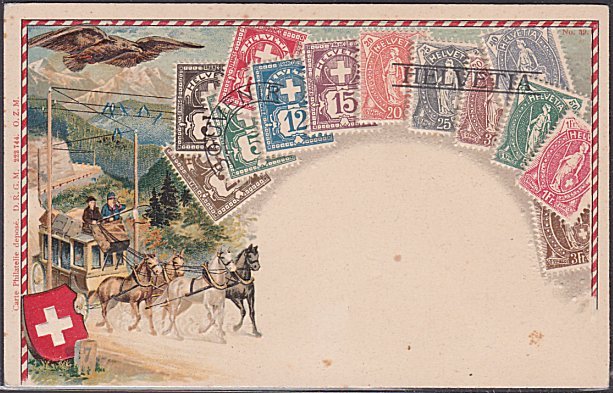 SWITZERLAND c1910 Embossed stamp postcard unused.............................490