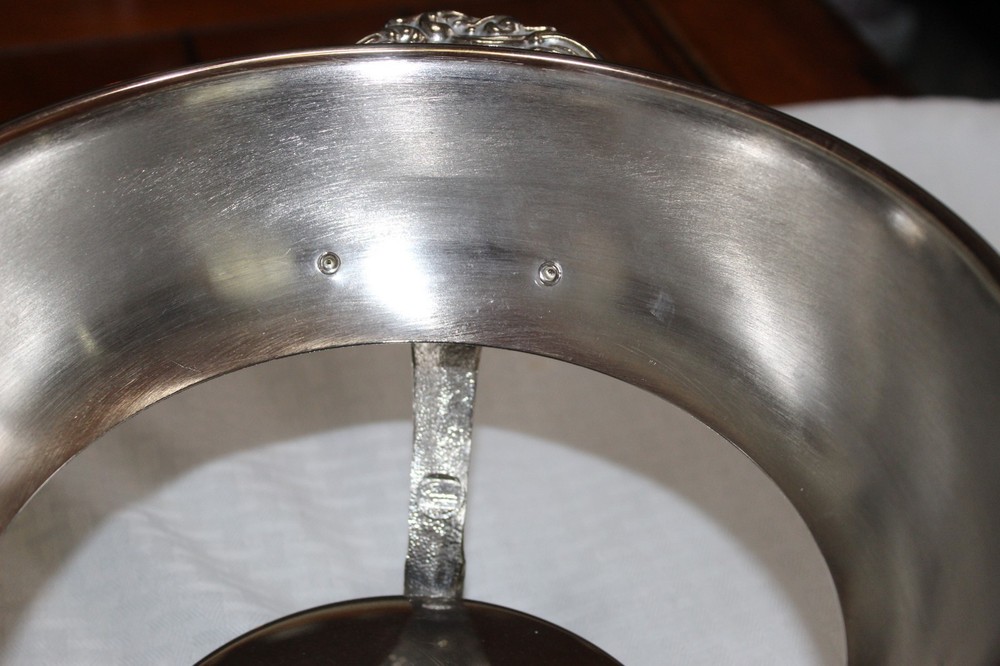 Two Ornate Silver Plate Chafing Dishes