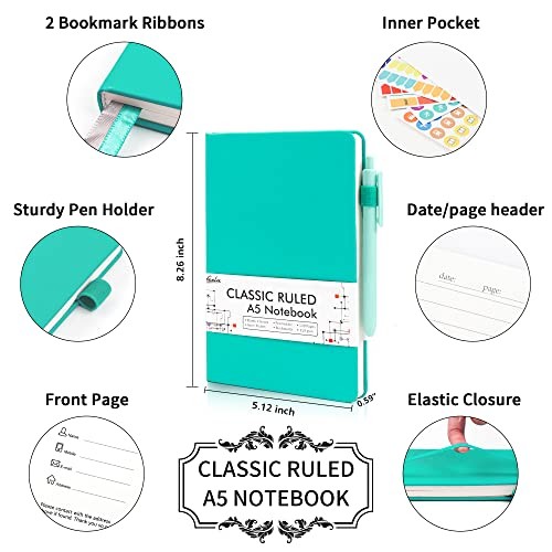 24 Pack Journal Notebook Bulk for Work, Business Notebook Hardcover 24 Aqua