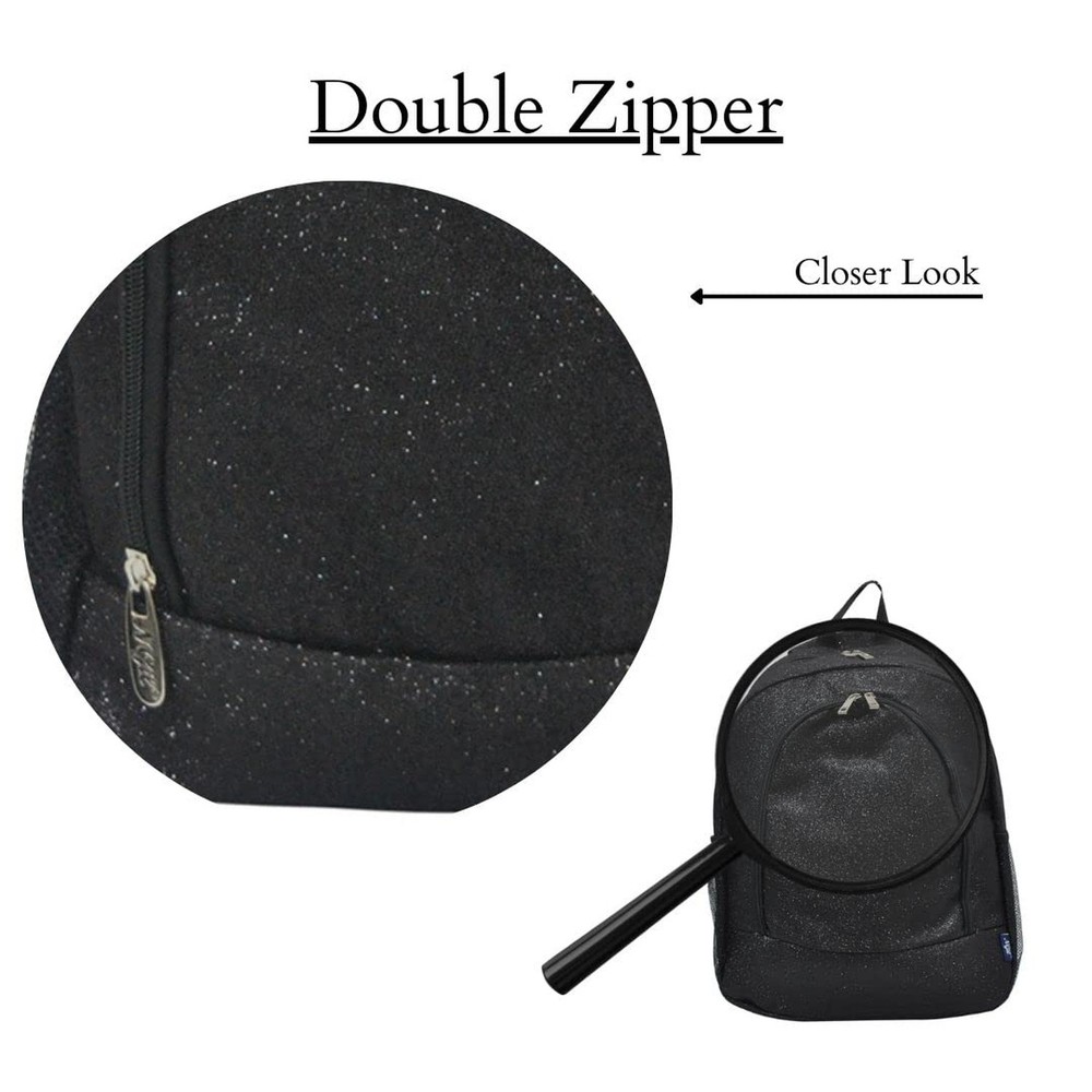 NGIL Canvas School Backpack (Glitter-Black) Glitter-black