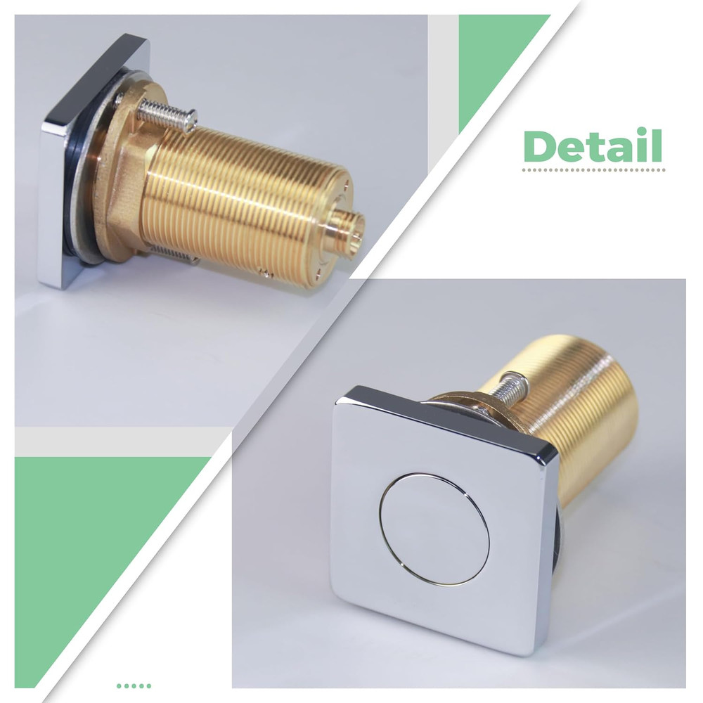 Cordless Air Switch Kit for Garbage Disposal, Brass with Chrome Finish