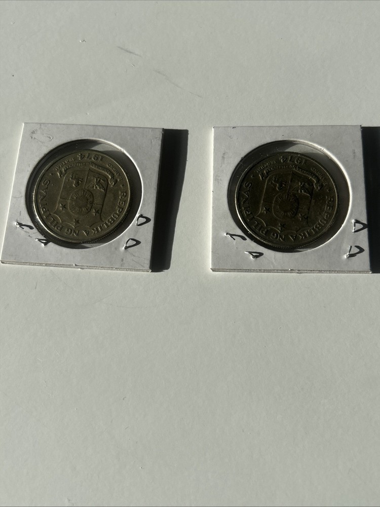 Two -1974 Philippines One Piso Coins