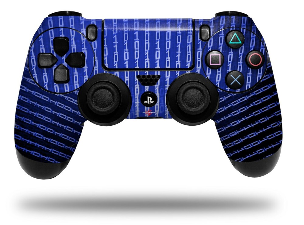 Skin for Sony PS4 Controller Binary Rain Blue