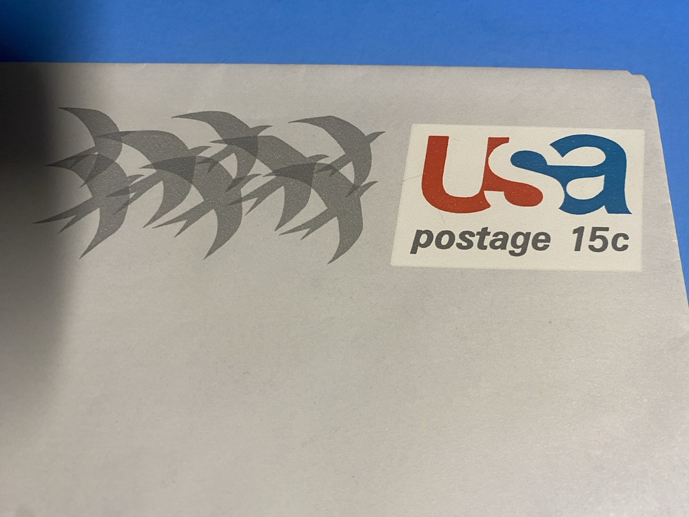 UC46 BIRDS IN FLIGHT 15c AIRMAIL ENVELOPE