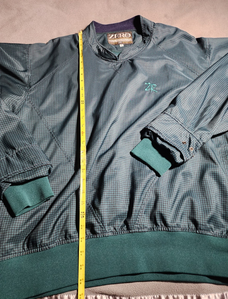 Zero Restriction Jacket Men XL Green Windbreaker Pullover Lightweight Golf USA