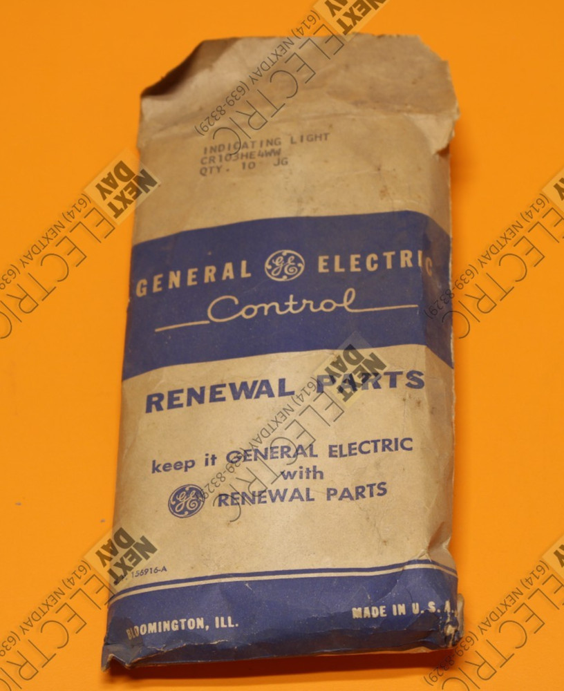 General Electric, CR103HE4WW, GE Light Lamp Indicator Panel Mount 120v White