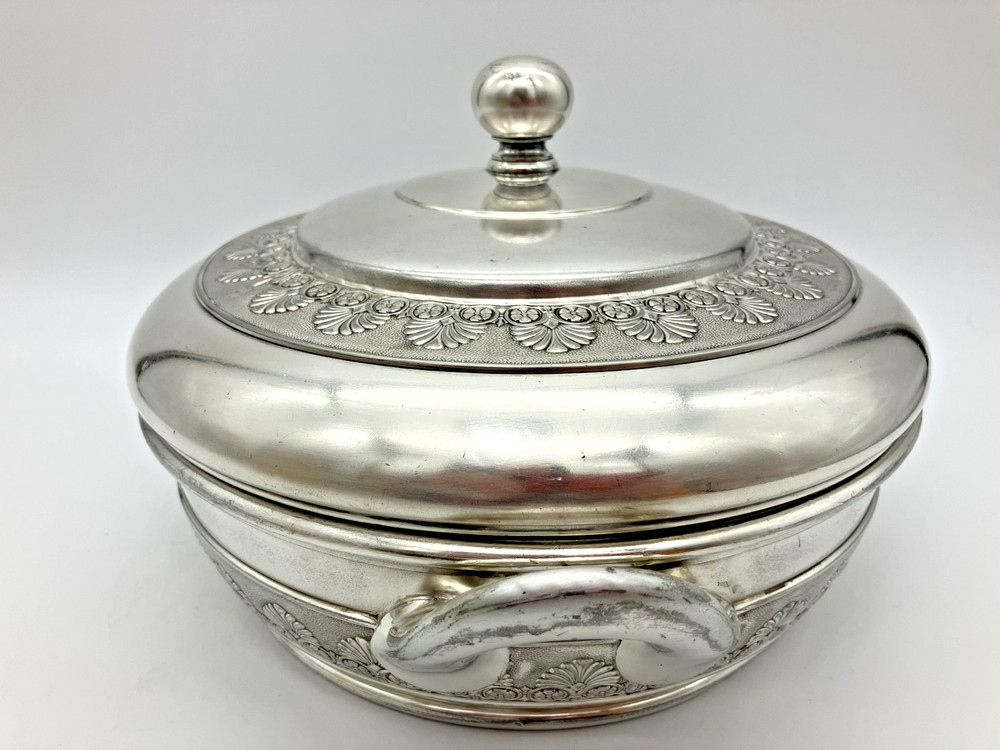 Vintage Wilcox Silverplate Co Casserole Dish with Lid & Enamel Inner Pot USA