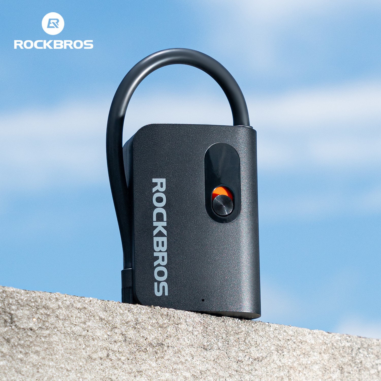 ROCKBROS Electric Pump Mini Bike Tire Pump 70PSI Portable 2600mAh Type-C Gravel