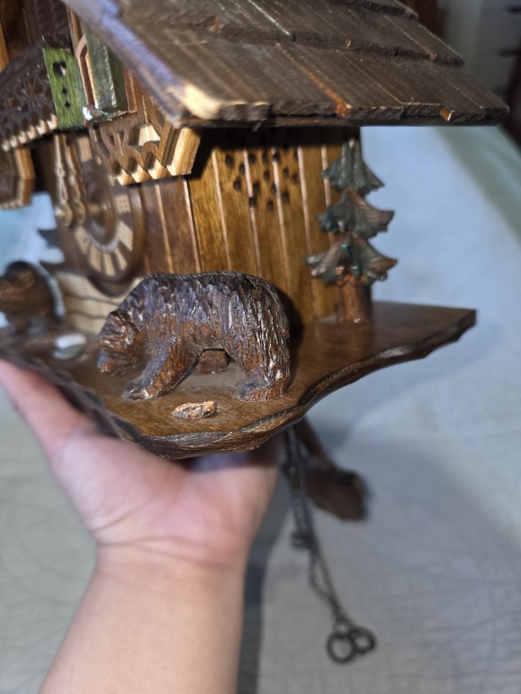 Vintage Germany Musical Cuckoo Clock Missing Backing & Weights