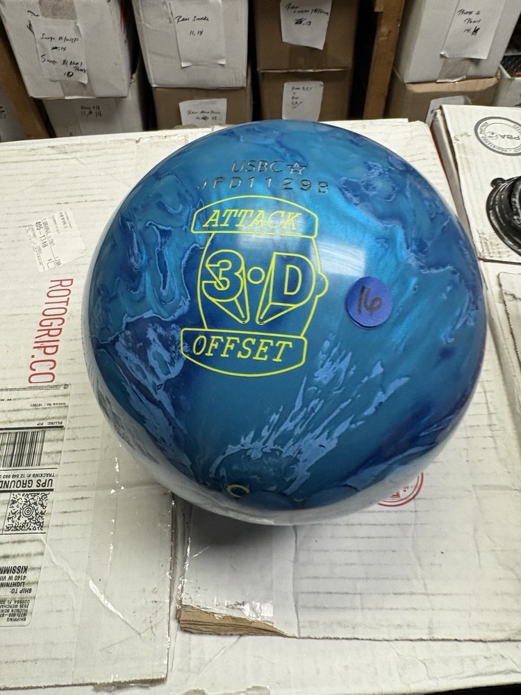 Used Hammer 3-D Offset Attack Bowling Ball 16 Pounds