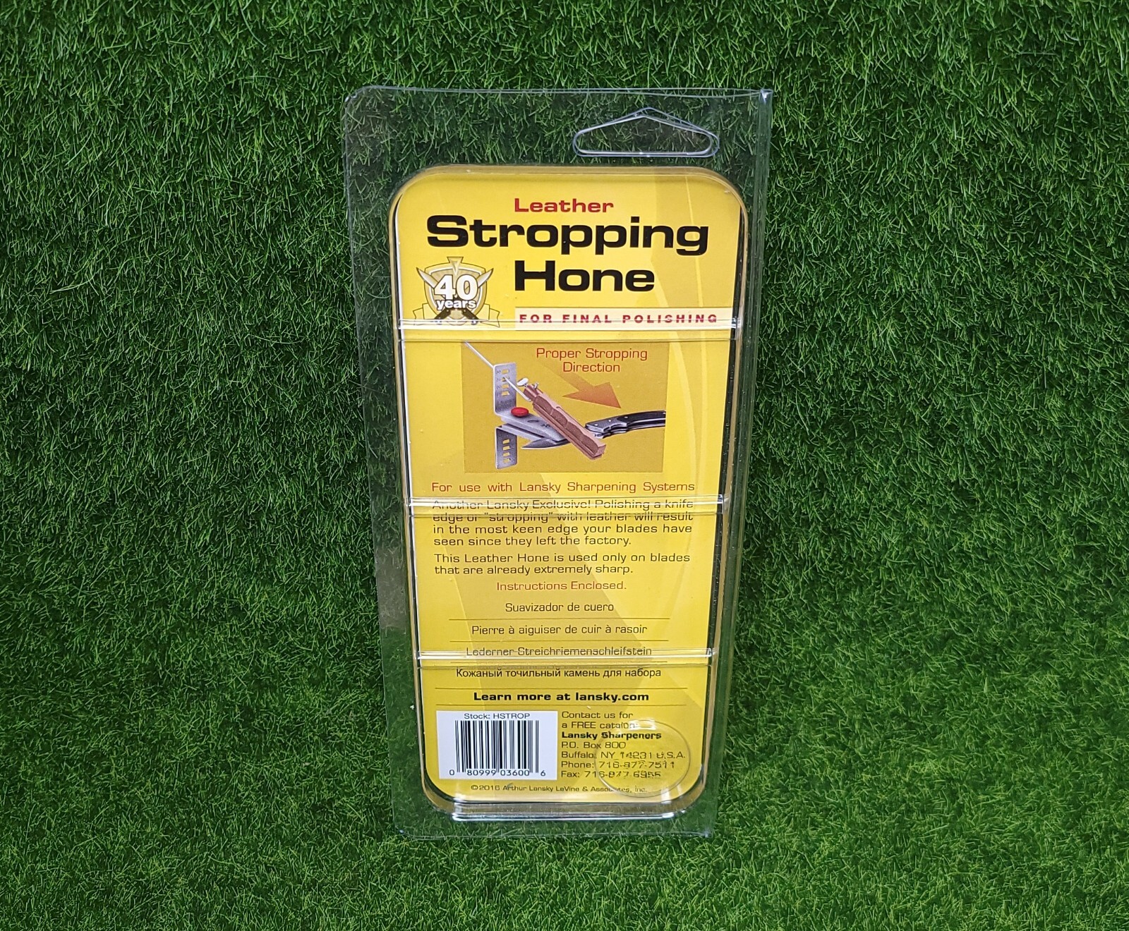 Lansky Leather Stropping Polishing Hone for Final Polishing, Brown - HSTROP