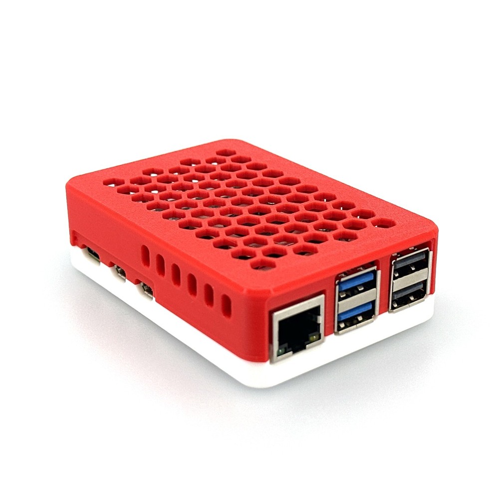 Raspberry Pi 5 Case, Custom 3D Printed with Silicone Bumper Pads, Ventilated