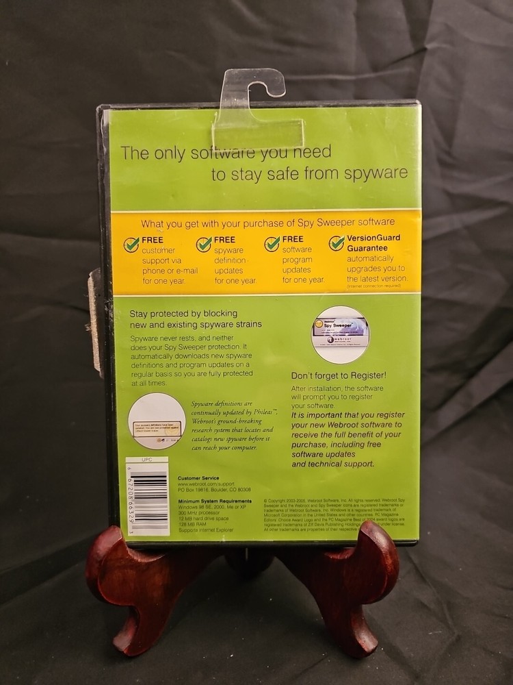Webroot Spy Sweeper (Windows 98 SE, 2000, Me, XP) w/ Key