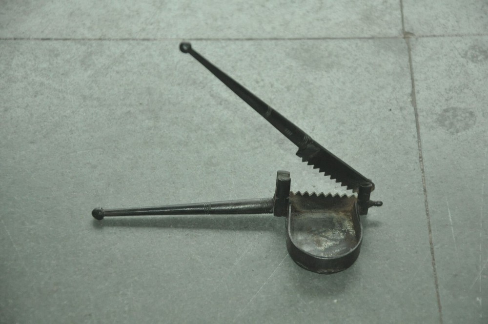 Vintage Iron Solid Heavy Handcrafted Unique Shape Mantle Cutter / Tool
