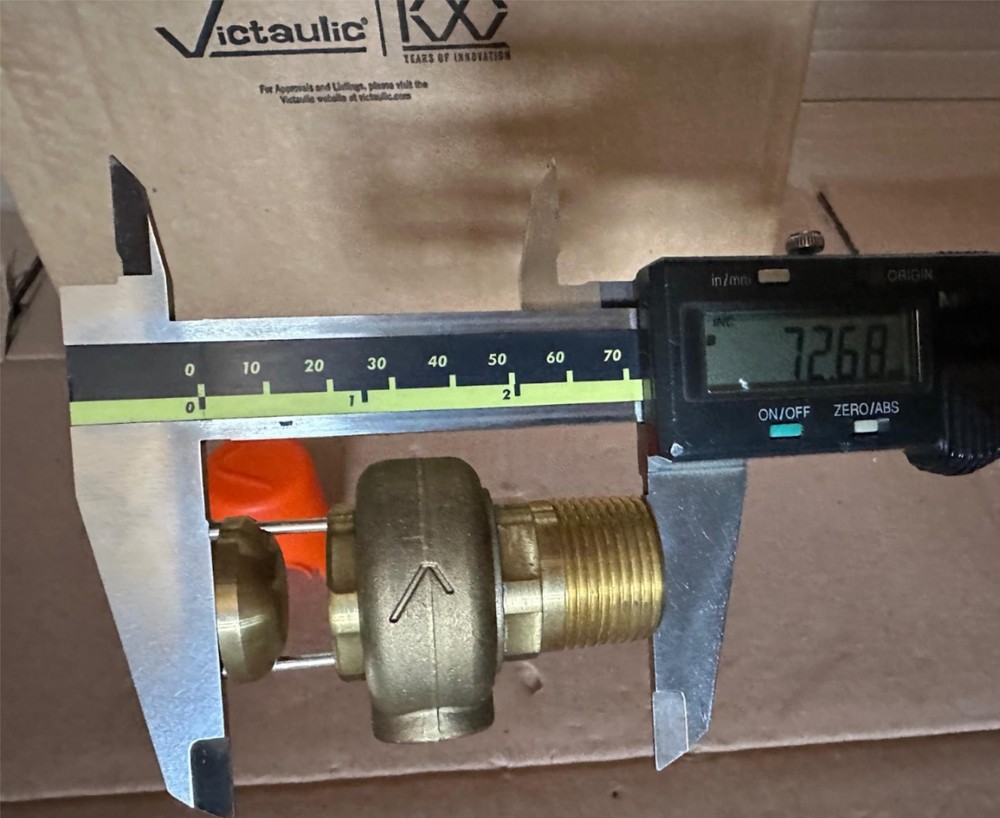 Victaulic Vortex Hybrid Fire Extinguishing System Standard Emitter Brass