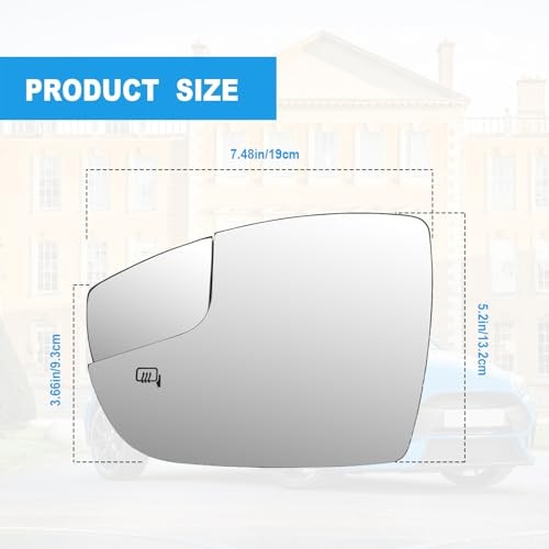 Left Driver Side View Heated Mirror Glass Replacement for Left (Driver Side)