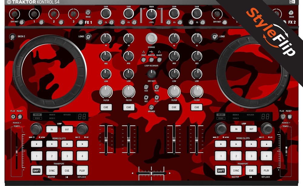 Native Instruments TK S4 MK2 | Red Camo | Protective Decal | StyleFlip Skins