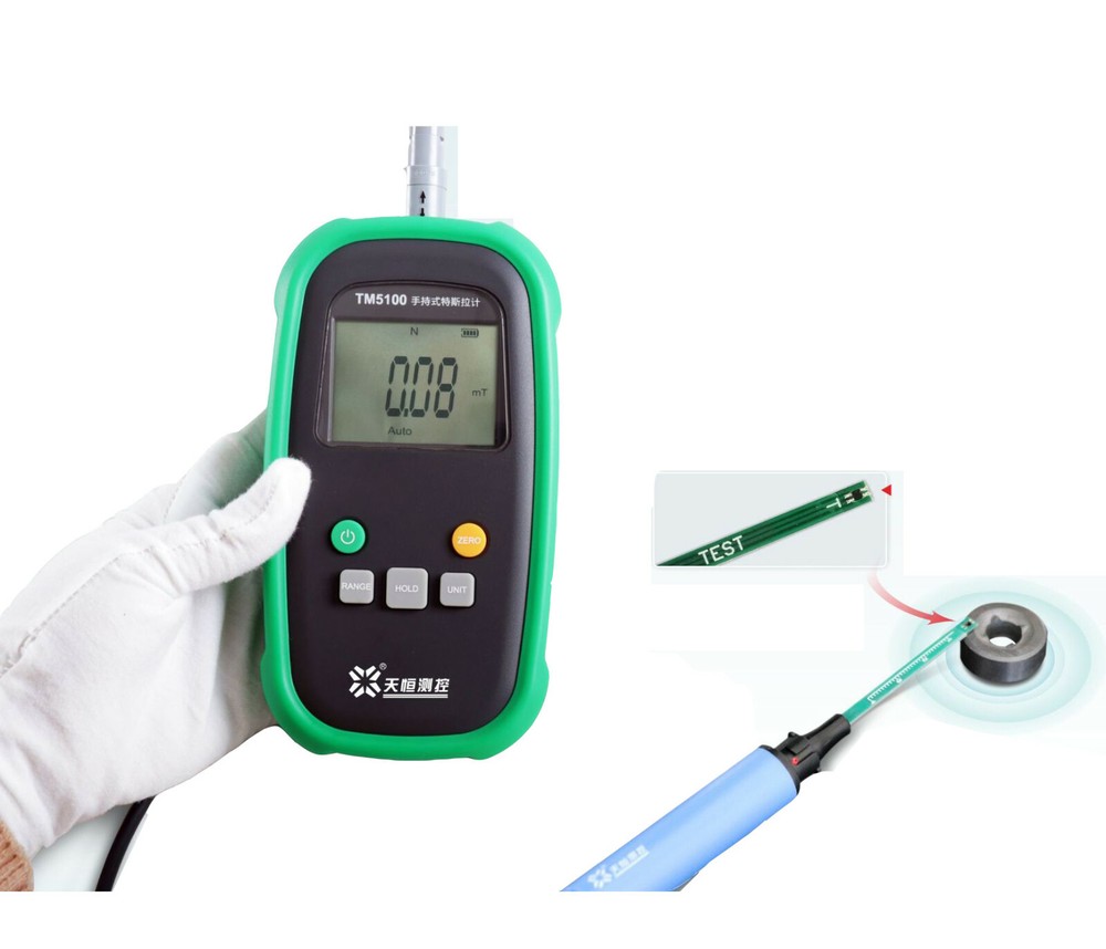 Handheld Gauss Meter Tesla Meter with 0-200mT 0-2000mT USB Interface Hall Probe