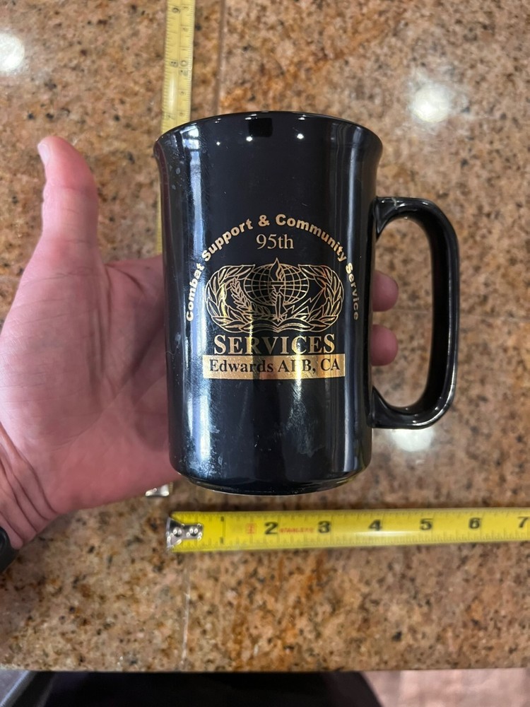 coffee mug edwards afb ca combat support 95th airforce cup
