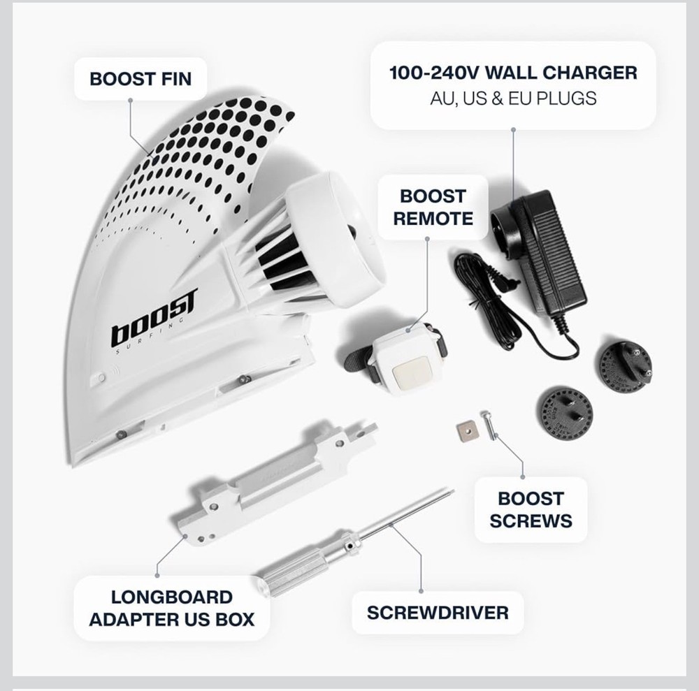 Boost Surfing Electric Surf Fin - White