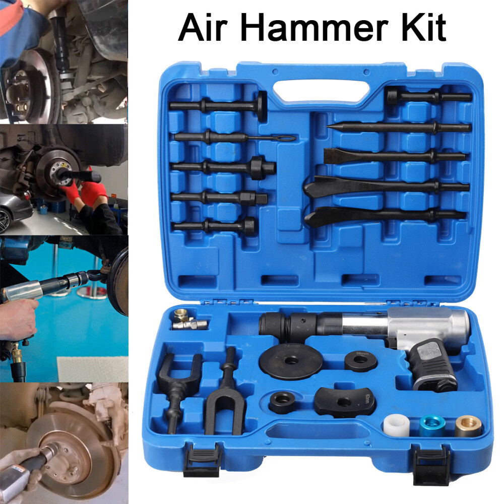 Air Hammer Kit Chisel Tool Set Multi-functional Pneumatic Hammer Retainer 1/4"