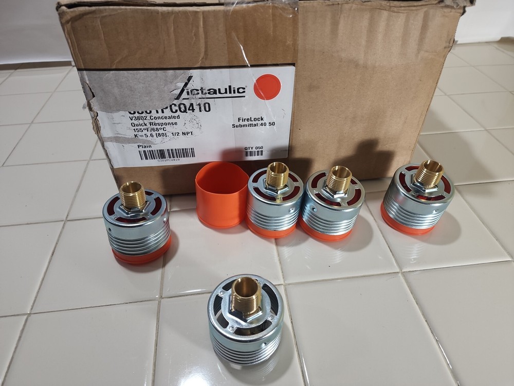 5 Pk Victaulic V3802 Fire Lock Automatic Sprinkler Head Quick Response Concealed