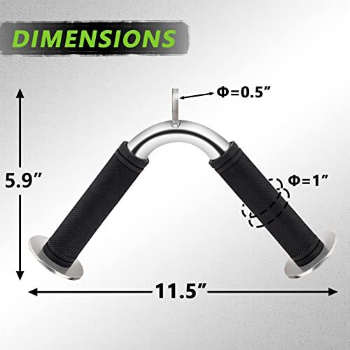 V Handle Row V Shaped Pulldown Bar Cable Machine Attachment Set