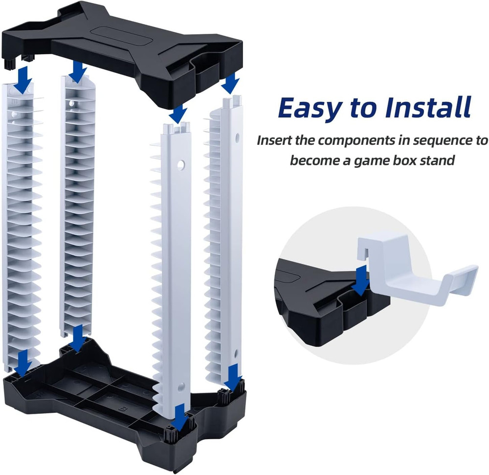 Mcbazel Video Game Storage Stand Tower for PS5/PS4/NS Switch/Switch2/Xbox, Video