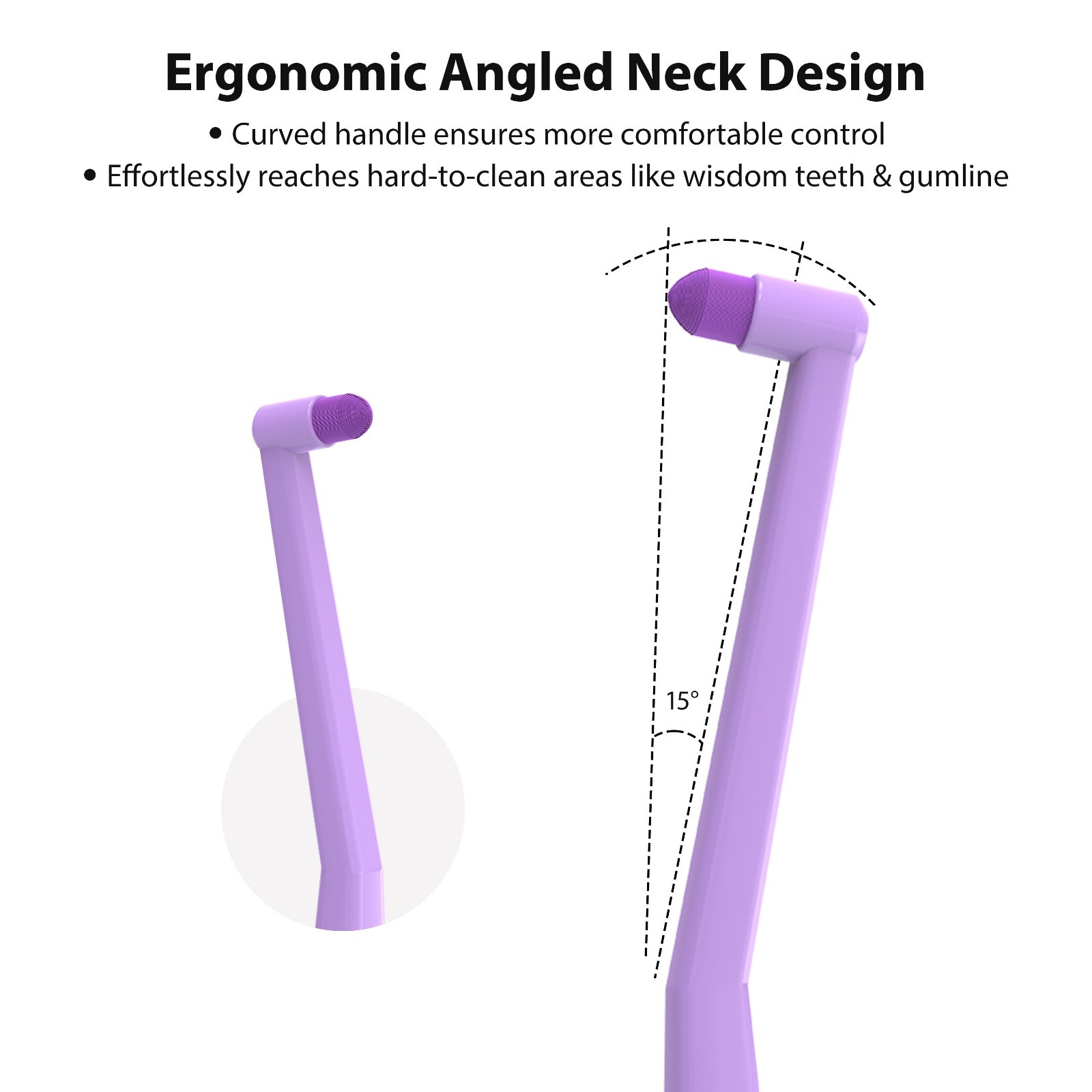 Orthodontic End Tuft Toothbrush with 0.12mm German Bristles – Deep Clean-2 Packs