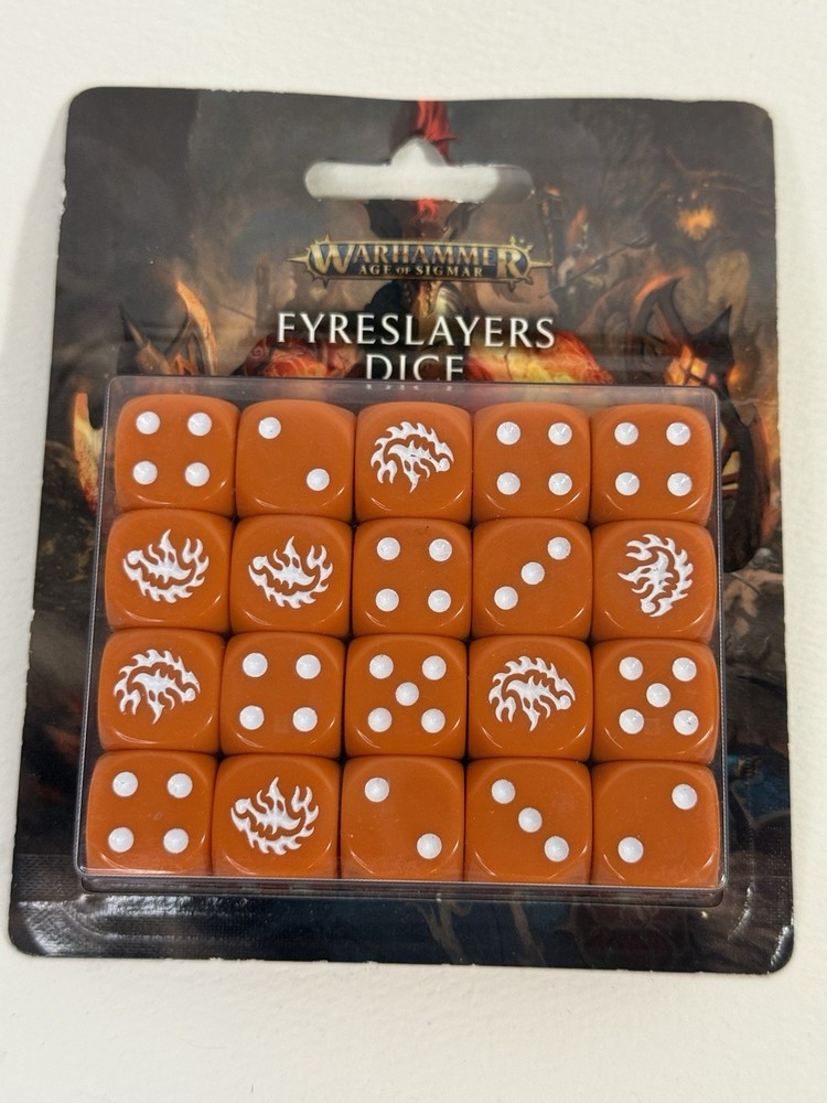 Warhammer AoS - Dice Set: Fyreslayers - NIB & Sealed