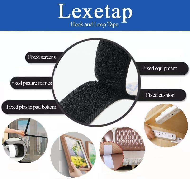 3m Hook and Loop Tape with Adhesive, Heavy Duty Self Sticky Interlocking Tape