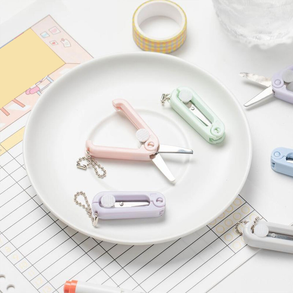 Portable Scissors Folding Sewing Scissors Office School Supplies Mini Cutting