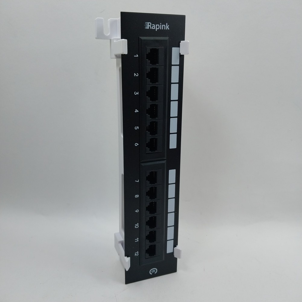 Rapink Patch Panel 12 Port Cat6 10G Support - Free Shipping