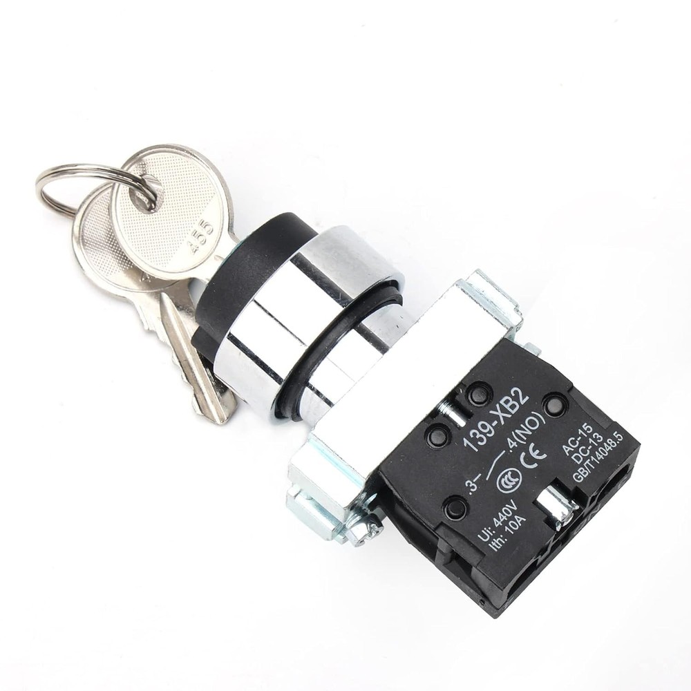 Gebildet Key Switch 2 Position Maintained 1NO Latching Rotary 10A...