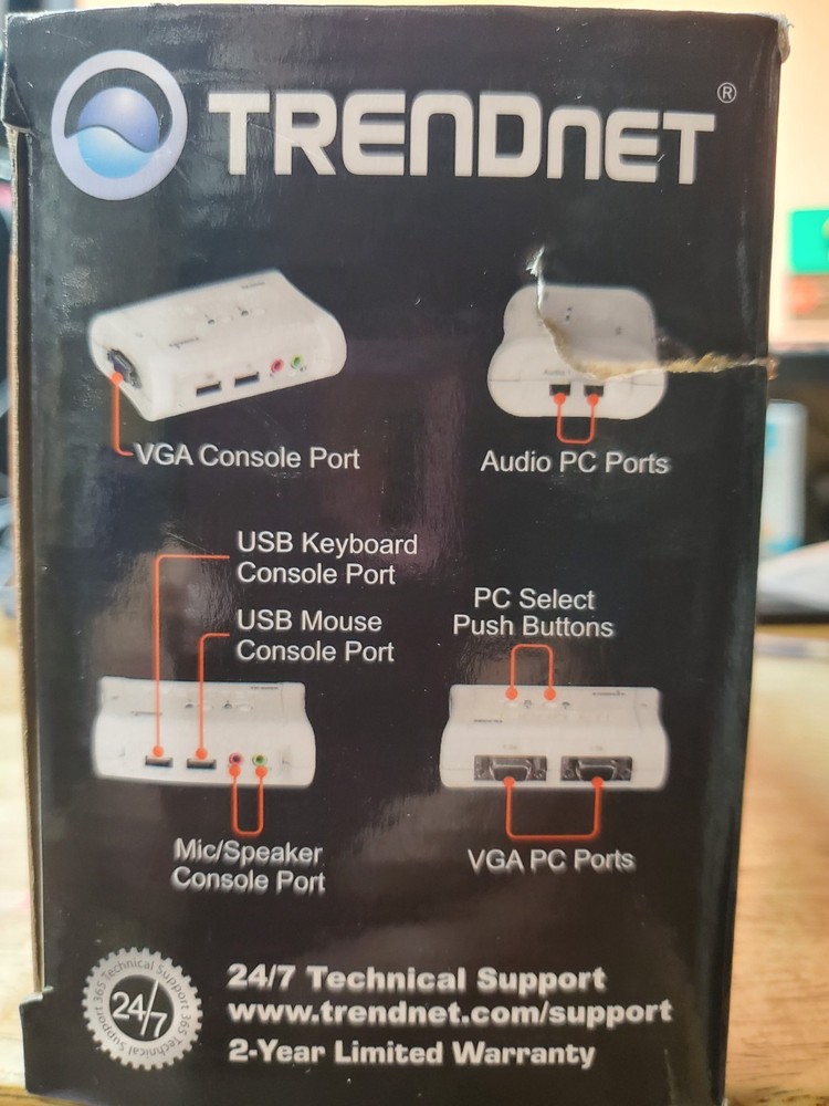 TRENDnet TK-209K 2-port USB KVM Switch Kit with Audio