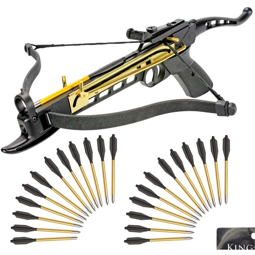 Self-Cocking Bundle with Adjustable Sights, Spare and Caps, 27 Aluminim Arrow...