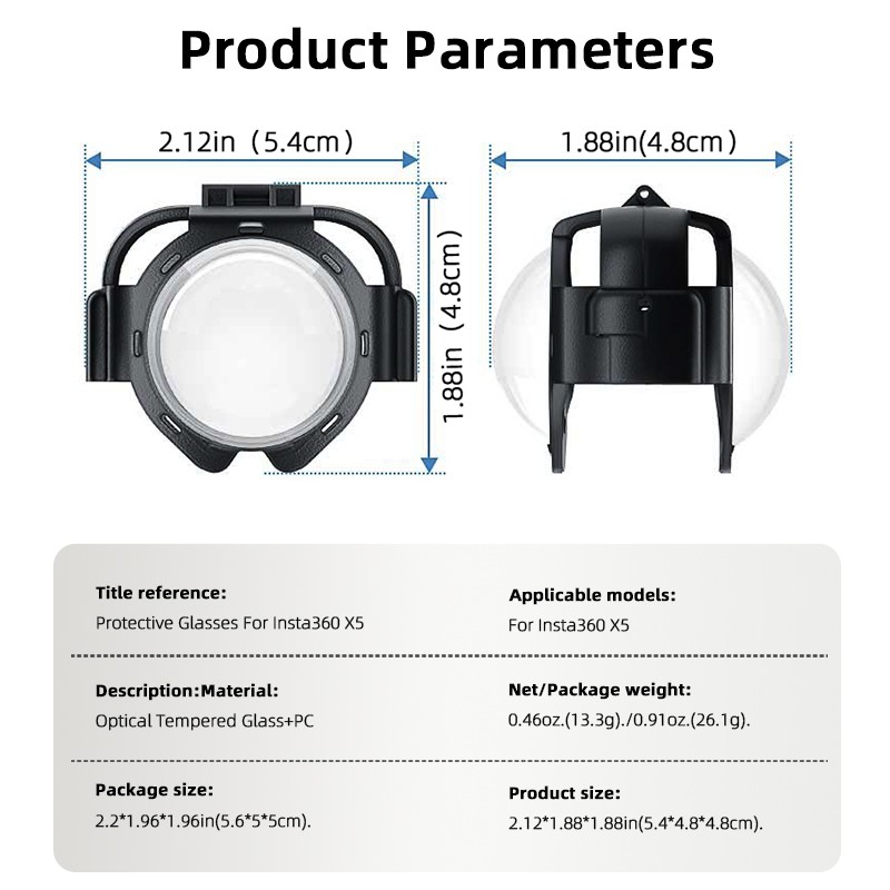 Camera Snap Lens Protector Storage Dustproof Scratch Resistant For Insta360 X5