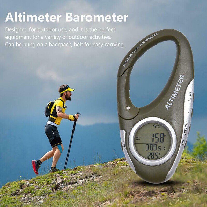Hiking Mountaineering Digital Altimeter Barometer with Thermometer Backlight