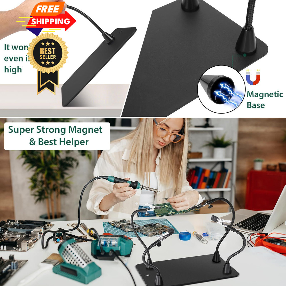 Super Magnetic Helping Hands Soldering Station, Third Hand Tool...
