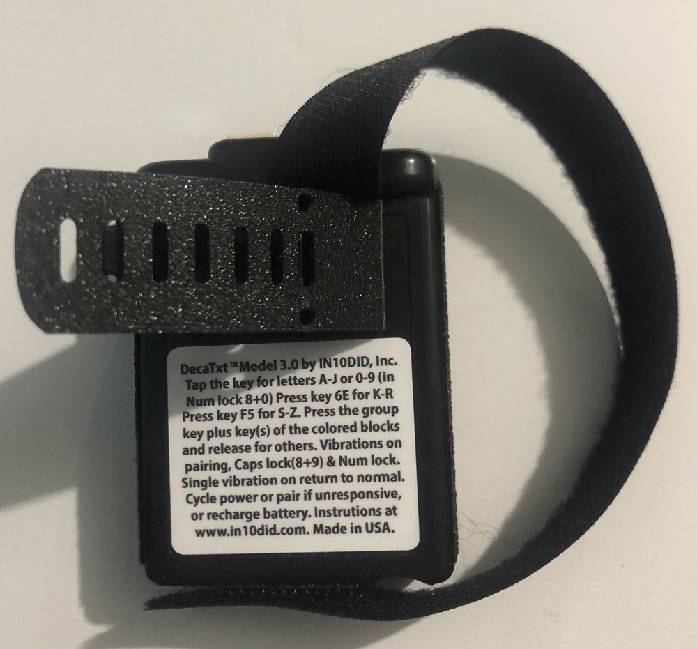 DecaTxt 3 One-Hand Bluetooth Spatial Computing Keyboard & Assistive Technology