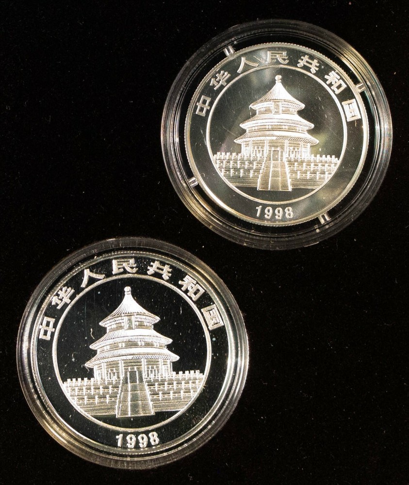 1998 Silver Panda 2 Coin Set